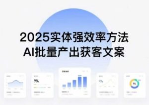 实体强效率方法：AI批量产出获客文案，2025年普通人拥抱AI，实现实体创收-轻创网