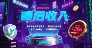 副业新选择！操作简单适合所有人，零经验也能上手，单日1k+收益，实现睡后收入【揭秘】-轻创网