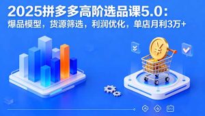 2025拼多多高阶选品课5.0：爆品模型，货源筛选，利润优化，单店月利3万+-轻创网
