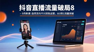 抖音直播流量破局8-9月新课：自然流与千川双轨运营，从0到1流量突破-轻创网