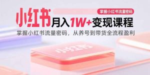 小红书月入1W+变现课程：掌握小红书流量密码，从养号到带货全流程盈利-轻创网