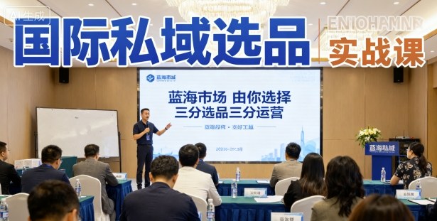 国际私域选品实战课，蓝海市场由你选择，七分选品三分运营-轻创网