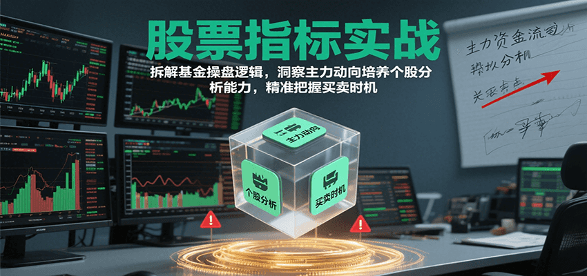 图片[1]-股票指标实战，基金操盘逻辑拆解，洞察主力动向培养个股分析能力把握买卖时机(更新)-轻创网