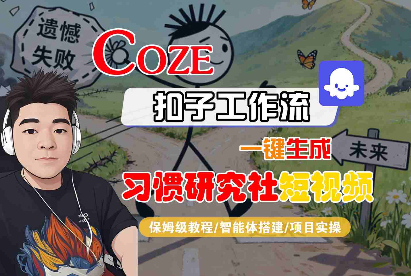 Coze扣子智能体工作流一键生成“习惯研究社“短视频，全流程保姆级教学-轻创网