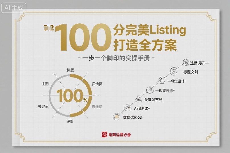 100分完美Listing打造全方案，想要完美listing必须是需要一步一个脚印的-轻创网