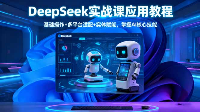 DeepSeek实战课应用教程、基础操作+多平台适配+实体赋能,掌握AI核心技能-轻创网