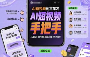 AI短视频创富学习，手把手教会你制作AI短视频-轻创网