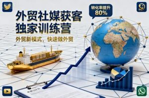 外贸社媒获客独家训练营，外贸新模式，快速做外贸-轻创网