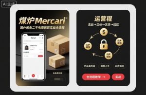 煤炉Mercari国外闲鱼二手电商运营实战全流程，仿品高利润，简单上手，闷声搞钱-轻创网