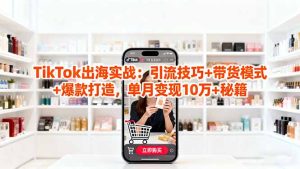 「TikTok出海实战」引流技巧+带货模式+爆款打造，单月变现10万+秘籍-轻创网