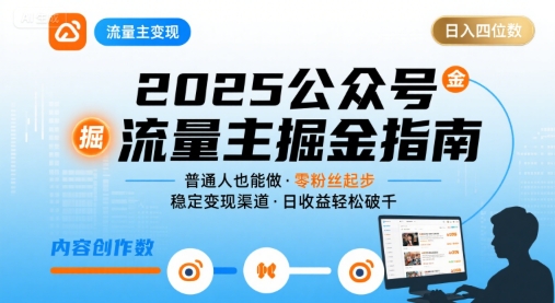 公众号流量主变现项目2025，普通人也能通过这个项目日入四位数(更新)-轻创网