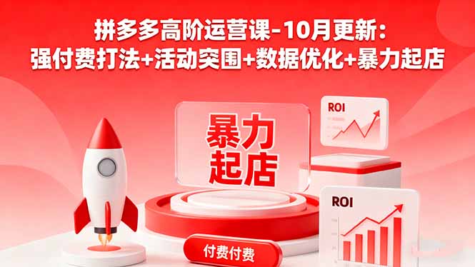 拼多多高阶运营课-10月更新：强付费打法+活动突围+数据优化+暴力起店-轻创网