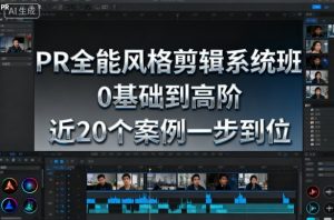 PR全能风格剪辑系统班，0基础到高阶，近20个案例一步到位-轻创网
