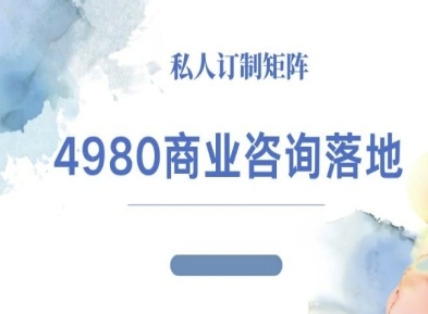 4980商业咨询师落地课程-ip运营高客单教程-轻创网