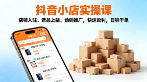 2025抖音小店实操课,店铺入驻、选品上架、动销推广,快速盈利,日销千单-轻创网