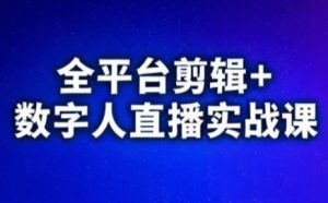 视频号、快手、抖音全平台剪辑+数字人直播实战课(更新10月)​-轻创网