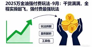 2025万金油强付费玩法-9月：干货满满，全程实操起飞，强付费最强玩法-轻创网