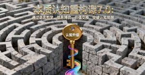 本质认知重构课7.0：通过语言哲学、信息博弈、价值交换，突破认知局限-轻创网