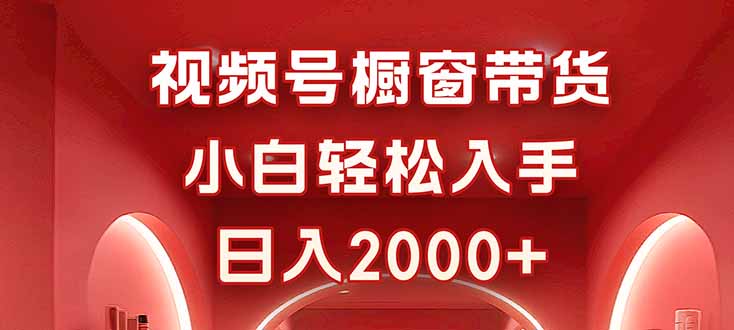 视频号橱窗带货，小白轻松入手，日入2000+-轻创网