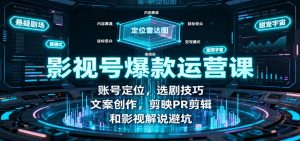 影视号爆款运营课：账号定位，选剧技巧，文案创作，剪映PR剪辑和影视解说避坑-轻创网