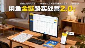 闲鱼全链路实战营2.0：9月新规过后从选品到标准化运营，7天快速出单-轻创网