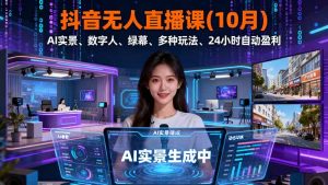 抖音无人直播课(10月-轻创网