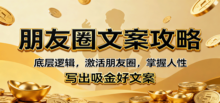 朋友圈文案攻略：底层逻辑，激活朋友圈，掌握人性，写出吸金好文案-轻创网