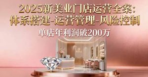 2025新美业门店运营全案：体系搭建-运营管理-风险控制，单店年利润破200万-轻创网