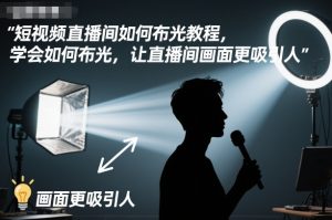 短视频直播间如何布光教程,学会如何布光,让直播间画面更吸引人-轻创网