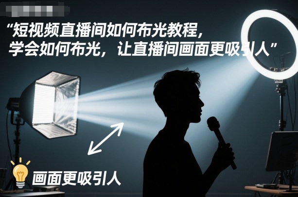 短视频直播间如何布光教程,学会如何布光,让直播间画面更吸引人-轻创网