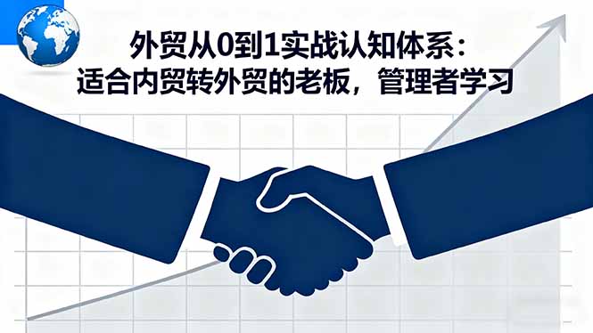外贸从0到1实战认知体系：适合内贸转外贸的老板，管理者学习-轻创网