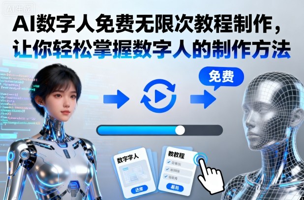 AI数字人免费无限次教程制作,让你轻松掌握数字人的制作方法-轻创网