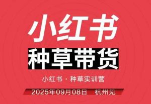 小红书种草带货实训营9月8日杭州线下课，全程录音+字幕，全网唯一小红书实战营-轻创网