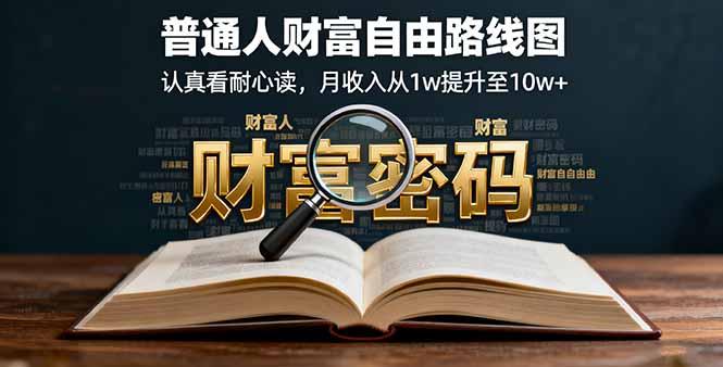 某付费文：普通人财富自由路线图，认真看耐心读，月收入从1w提升至10w+-轻创网