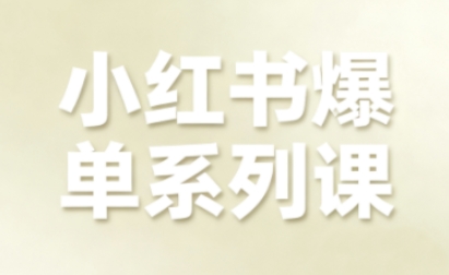 小红书爆单系列课，聚焦小红书电商全链路增长-轻创网