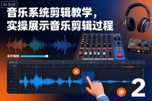 音乐系统剪辑教学，实操展示音乐剪辑过程-轻创网