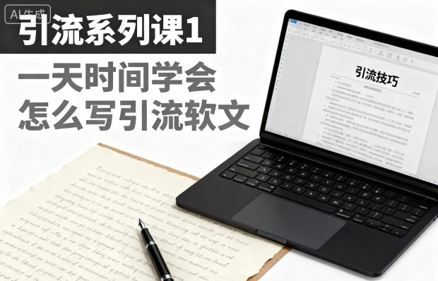 引流系列课1,一天时间学会怎么写引流软文-轻创网