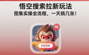 悟空搜索拉新玩法，图集实操全流程，一天搞几张-轻创网