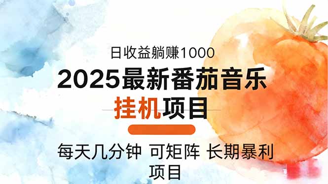 2025年最新番茄音乐人挂机项目，每天几分钟，月入1000＋，可矩阵，一台…-轻创网