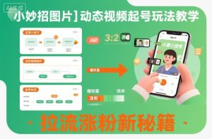 小妙招图片＋动态视频起号玩法教学，拉流涨粉新秘籍-轻创网