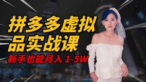 2025 拼多多虚拟品系统实战课，轻资产项目，可矩阵开工作室，新手也能...-轻创网