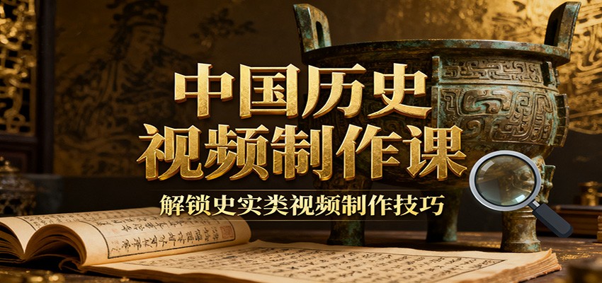 中国历史视频制作课：疆域地图集+参考文案+练习素材，解锁史实类视频制作技巧-轻创网