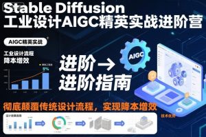 Stable Diffusion工业设计AIGC精英实战进阶营,彻底颠覆传统设计流程,实现降本增效-轻创网