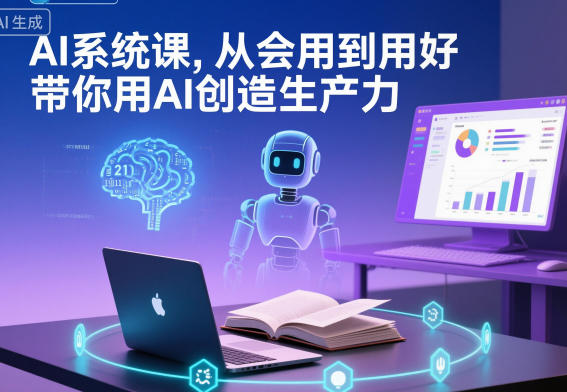 AI系统课，从会用到用好，带你用AI创造生产力-轻创网