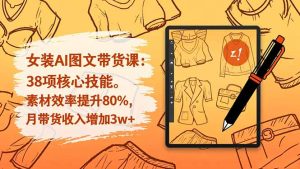 女装AI图文带货课:38项核心技能,素材效率提升80%,月带货收入增加3w+-轻创网