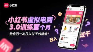 小红书虚拟电商3.0训练营:2025最后1个月,给自己一次日入过千的机会!-轻创网
