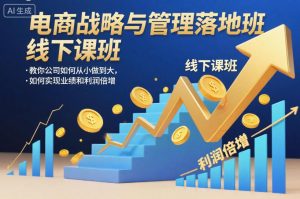 电商战略与管理落地班线下课，教你公司如何从小做到大，如何实现业绩和利润倍增【录音】-轻创网