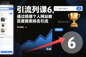 引流系列课6，通过搭建个人网站做百度搜索排名引流-轻创网