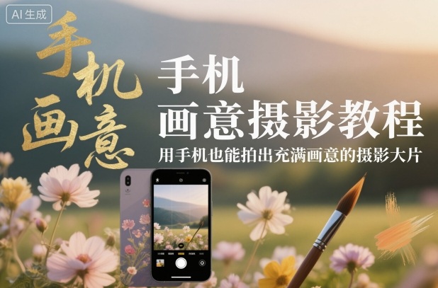 手机画意摄影教程，用手机也能拍出充满画意的摄影大片-轻创网