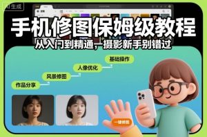 手机修图保姆级教程，从入门到精通，摄影新手别错过-轻创网